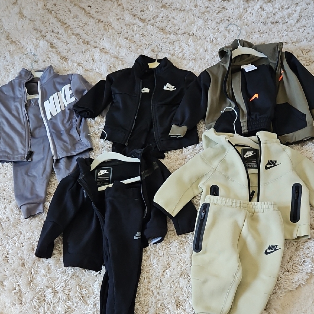 Nike Kids Tracksuit Collection - Black, Gray, Cream